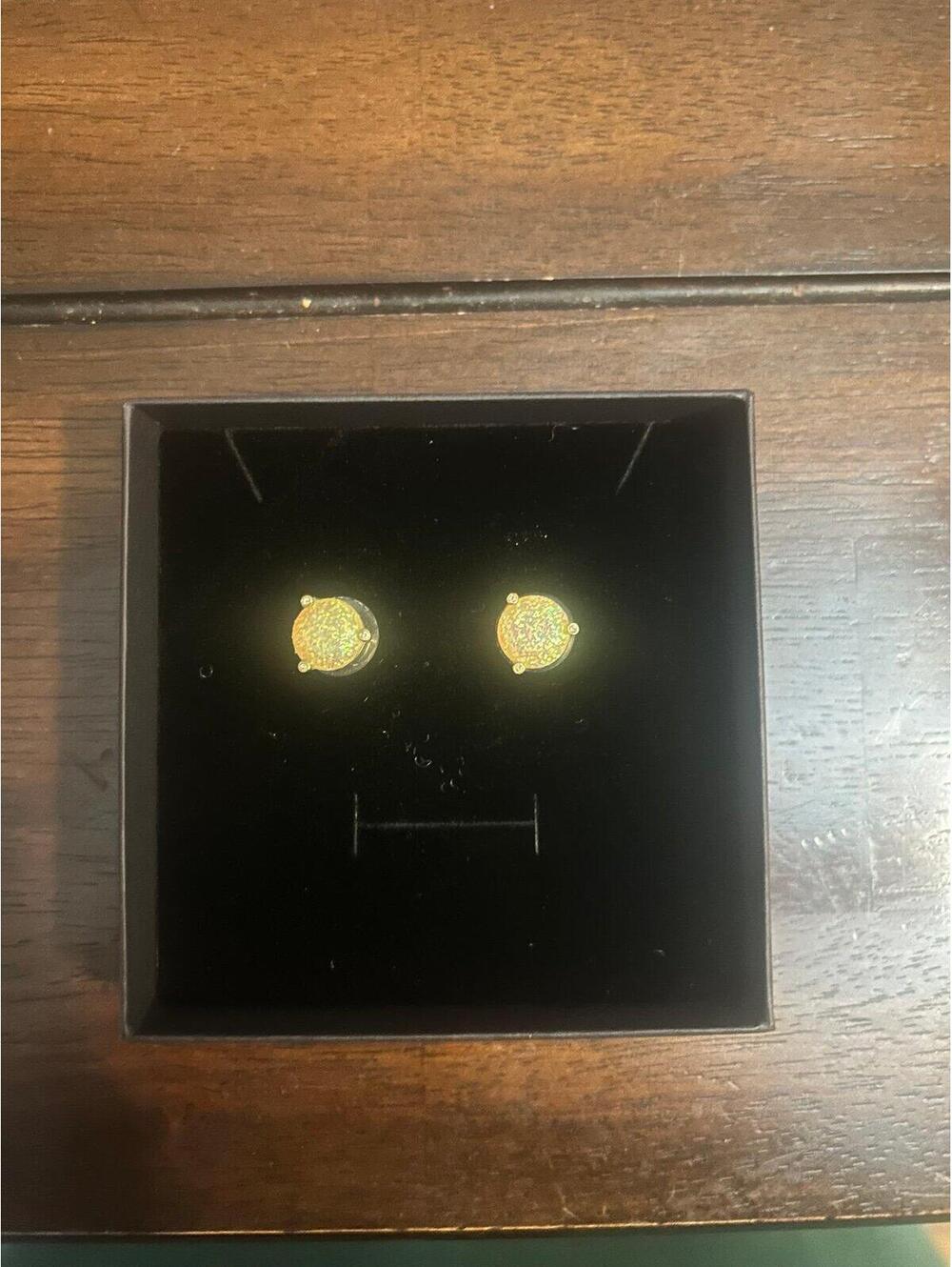 Faux yellow diamond earrings